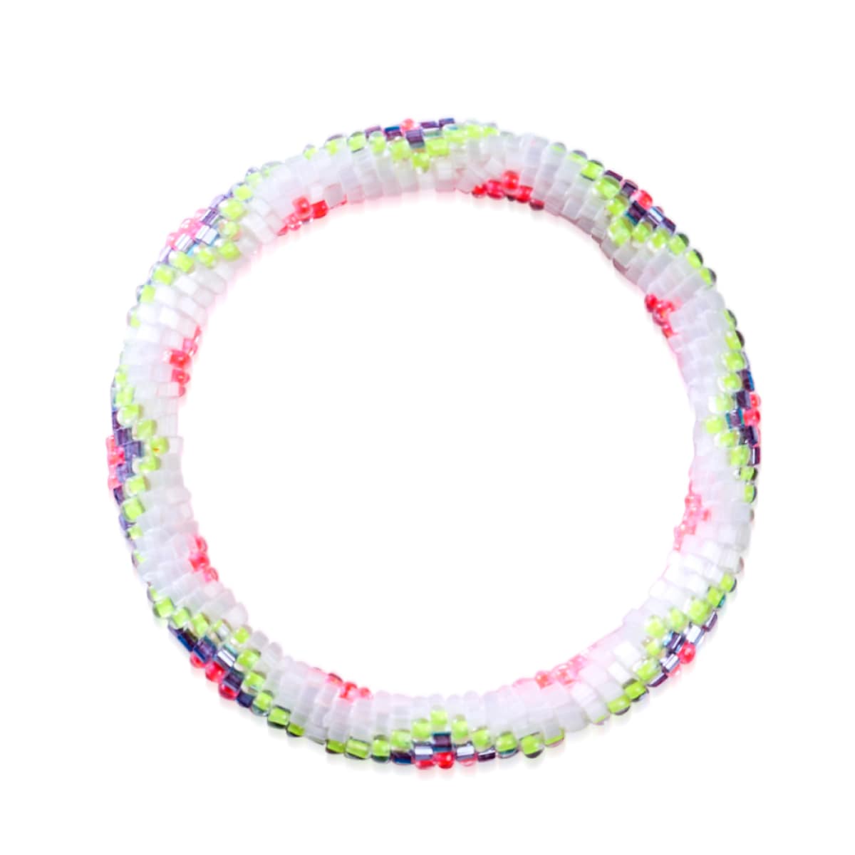 Watermelon Ice | Himalayan Glass Bead Bracelet